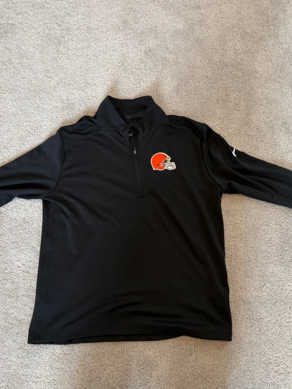 Cleveland Browns Nike Long Sleeve Dri Fit 1/4 zip